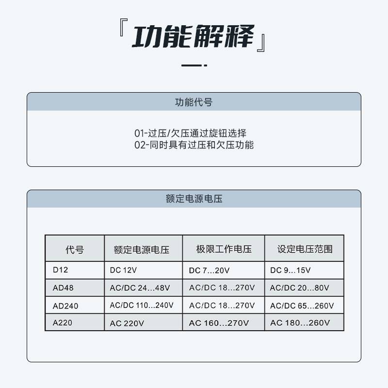 GEYA格亚GRV8-0102单相电压监控继电器直流过欠压保护检测三相