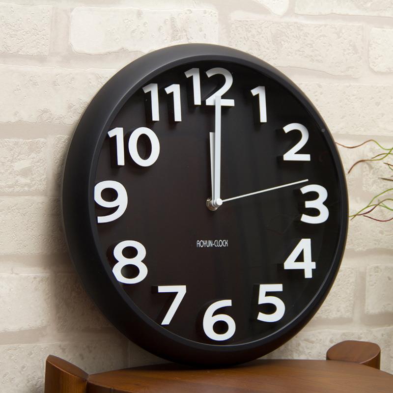 电波挂厅静音光现代简钟约时钟家用钟表挂客墙F9TT969M创意石英2