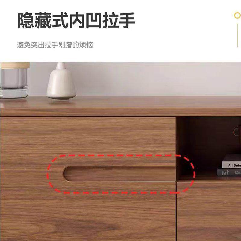 落地柜电视柜简约现代小户型电家客厅新款实木轻奢用AET储物岩板