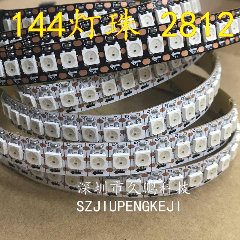 2812IC内置幻彩LE灯带51050RGB裸D板滴胶套管防水软条灯42812幻彩