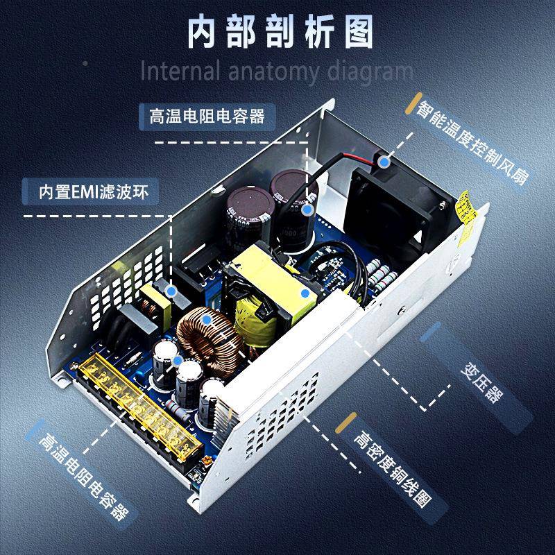 1200W大率l程e2d灯箱开关电源12V4V65570V功工业广告牌设备工电源