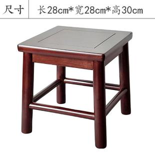 古筝凳子儿童仿523古空家具实木靠背椅现方代凳家圆用客镂厅凳子风格