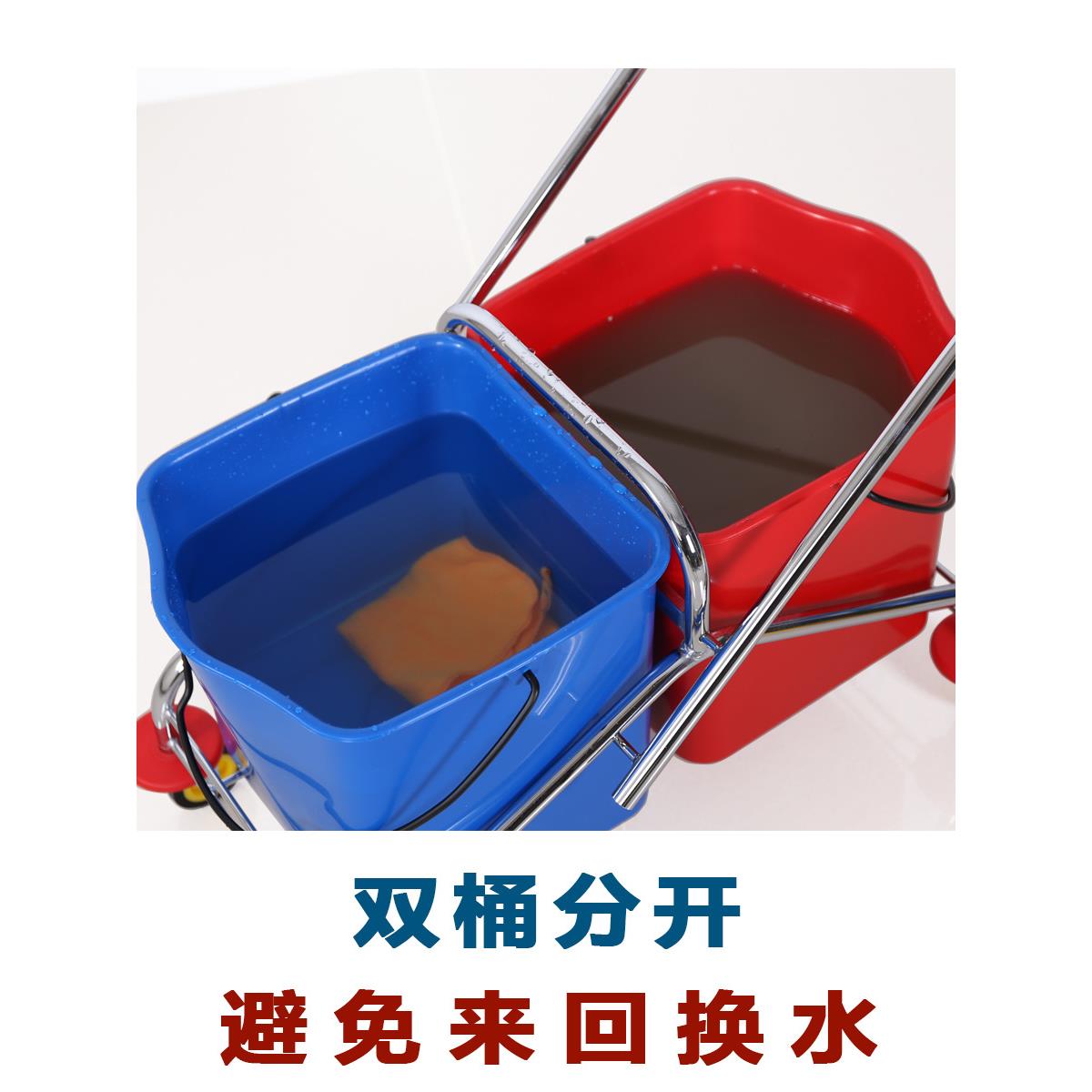 榨水挤桶水洗拖把桶墩布桶挤水器手压清车馆洁保150洁车宾家用包