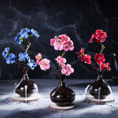 酒店刺身摆盘装饰盘饰花草餐饮菜品冷菜冷盘点缀意境菜创意小摆件