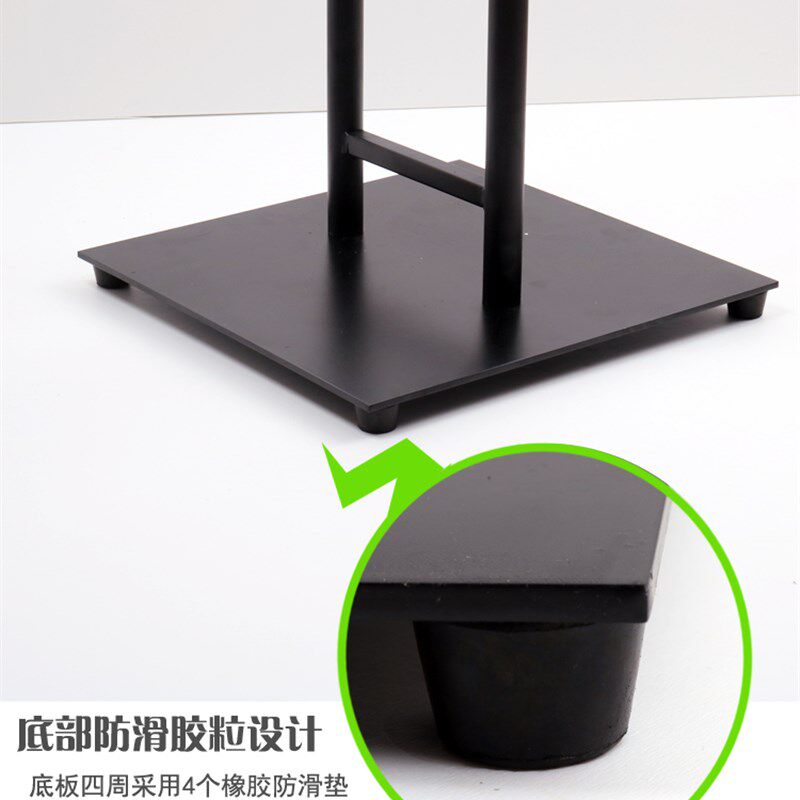 超市连卷袋架散称区袋架落地卷袋支架可升降不锈钢支架自动断袋架