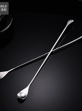 日本进口2用吧勺吧更光杆平滑吧勺多功能双勺调酒搅拌勺BarSpoon