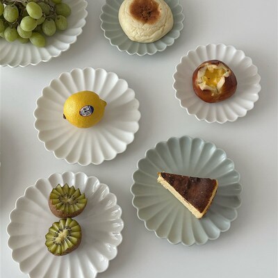 On the table - 日式菊皿陶瓷餐盘 早餐盘 家用西餐盘 6寸9寸