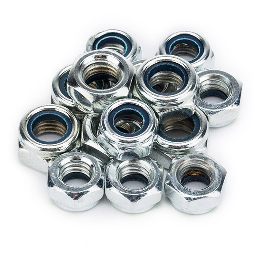 镀锌/304不锈钢尼龙防松螺母防滑自锁锁紧防脱螺帽M5M6M8M10M12L