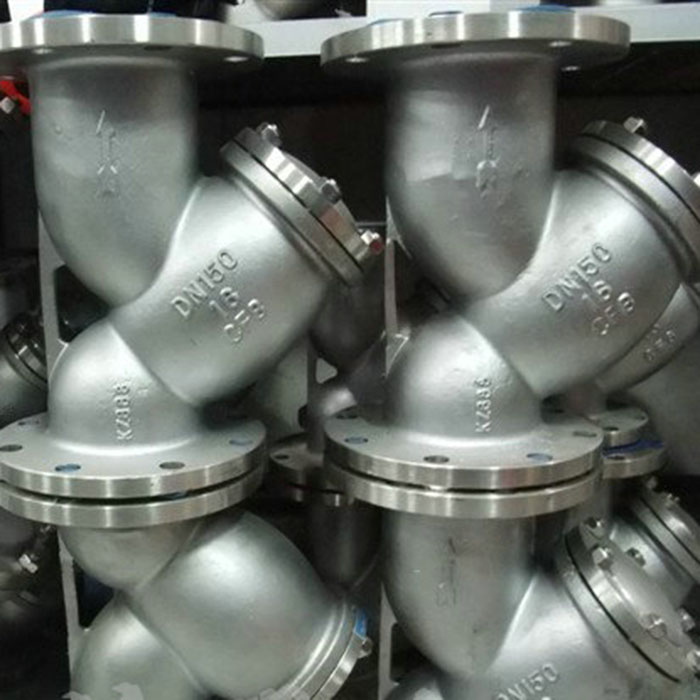 GL41W-16P 304 不锈钢Y型过滤器 Y型不锈钢法兰过滤器DN15-DN300