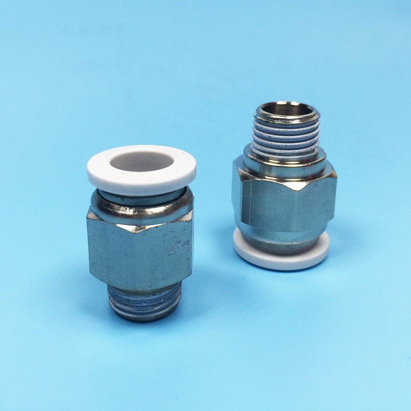 气动管PC8快速快插PC10白接头PC12螺纹PC14直通PC16-03 04 02 06