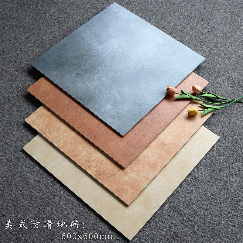 美式复古地中海瓷砖600x600餐厅卧室哑光防滑地砖户外庭院仿古砖