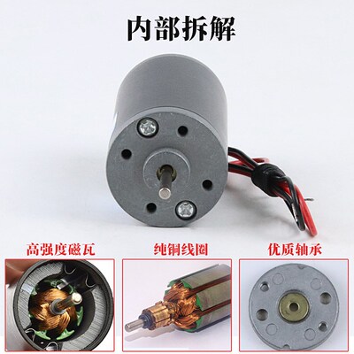 名扬有碳刷高速直流电机12v24v大功率31ZY微型大扭力光电机小马达