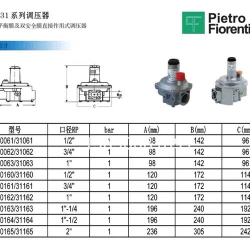 意大利菲奥Pietro天然气稳压阀减压阀管道气调压阀天然气调压器
