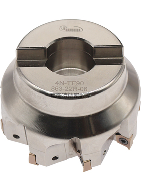 90度直角4NKT060308R快进给铣刀盘4N-TE90开粗重切削双面数控刀盘