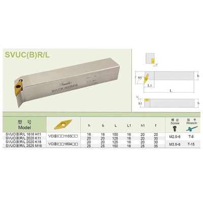 悍狮霸95度端面外径外圆数控车刀杆SVUCR/SVUBR/L装VCMT/VBMT刀片