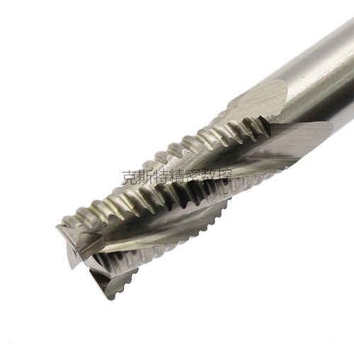 河冶超硬白钢铣刀 含铝高速钢4齿粗波刃 6 7 8 9 10 11 12 - 25mm