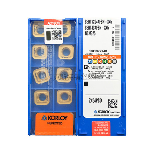 正品克洛伊数控铣刀片 SEHT1204AFSN-X45 NCM325 加工钢件