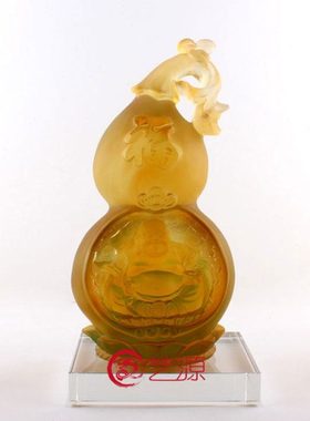 琉璃摆件福中福寿中寿葫芦创意家居送长辈朋友祝寿生日的礼品礼物