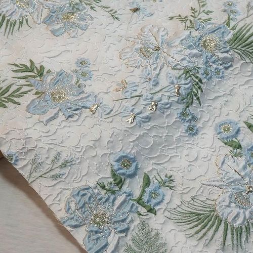 夏至  色织提花高密浮雕立体提花汉服旗袍布料