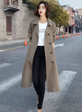 风衣女款2024年新款秋季休闲气质中长款高级感收腰大衣春秋款外套