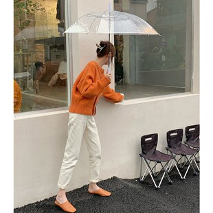 宽松显瘦托腹老爹裤 孕妇牛仔裤 九分休闲哈伦裤 外穿时尚 潮 子春秋款