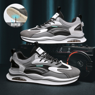 防臭轻便夏季 钢头透气劳保鞋 款 四季 带钢板防砸防刺穿工作软底 男士