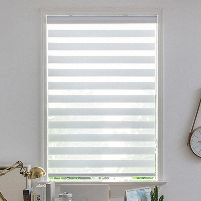 防水柔纱帘客厅成品遮光窗帘电动遮阳浴室厨房办公室卷帘双层百叶