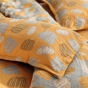 A类高端加厚全棉色织双层纱四件套纯棉纱布床单被套床上用品