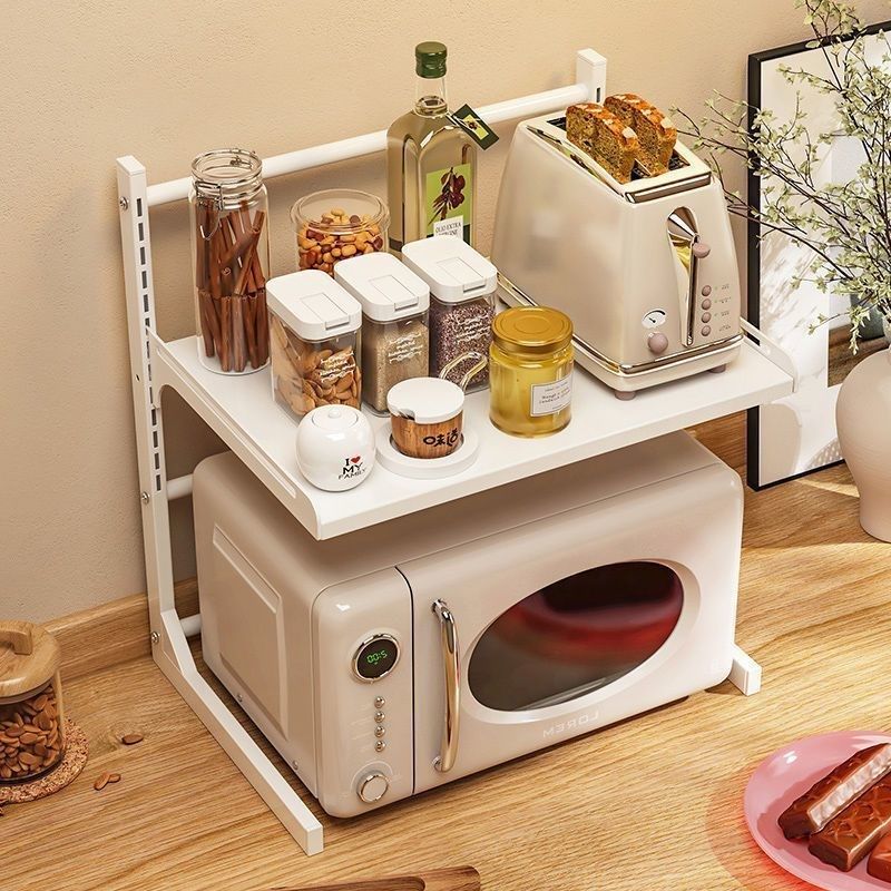 厨房微波炉置物架台面一字板收纳架多层放调料家电烤箱空气炸锅架,商业/办公家具,置物架/陈列架/储物架/展示架,淘宝优惠券,粉丝福利购,淘宝优惠卷