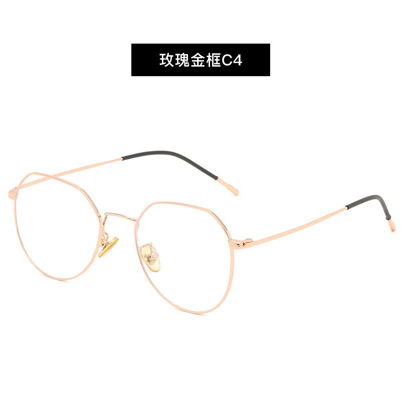 新款文艺复古防蓝光眼镜女士镜框金属平光镜电脑护目镜男女眼镜架