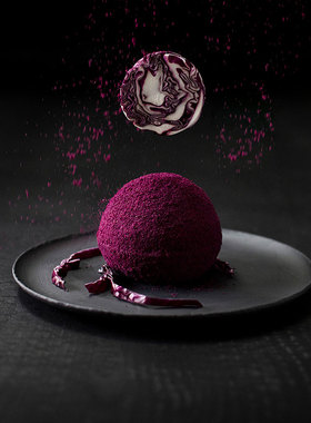 法国Revol Basalt黑色陶瓷西餐盘平盘圆形复古板岩牛排盘子早餐盘