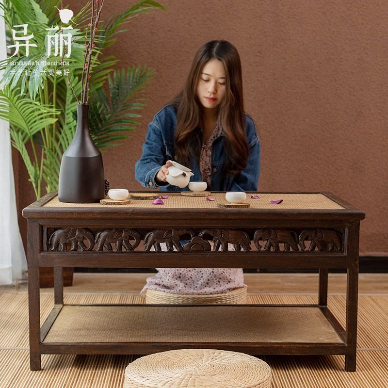 泰国进口手工实木竹编茶几东南亚家具复古家居样板房小户型茶几,搬运/仓储/物流设备,其他起重搬运设备,淘宝优惠券,粉丝福利购,淘宝优惠卷