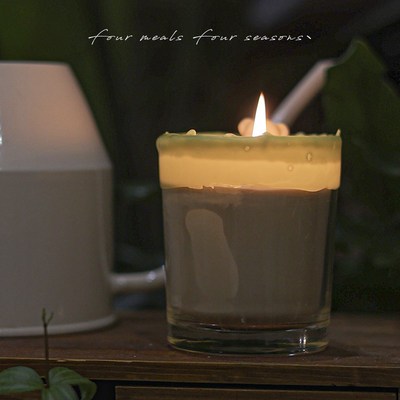 《月光》苔藓绿原创可爱森系田园风香薰蜡烛fourmealsfourseasons