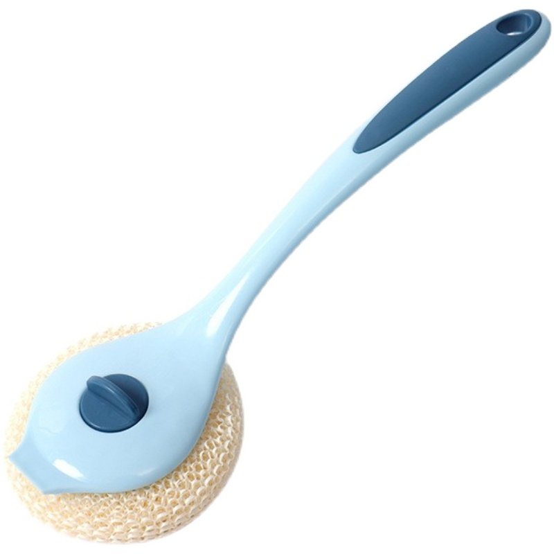 厨房长柄洗锅刷带手柄清洁刷子不掉丝植物纤维洗碗刷家用刷锅神器