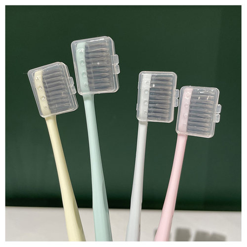 Swanlace超软细丝仿瓷手柄成人牙刷莫兰迪色儿童软毛防滑小头牙刷