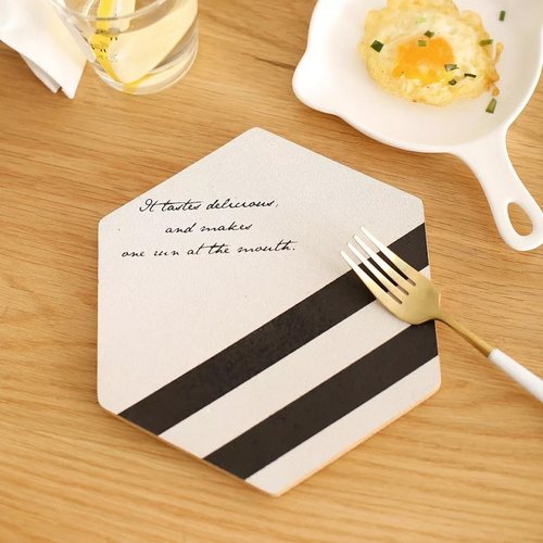 SwanLace精选 天然环保北欧几何拼色字母摆拍软木锅垫隔热垫杯垫