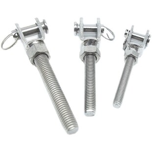 304不锈钢正牙反牙叉型螺栓螺杆螺钉索具紧固件封闭花兰 叉杆式