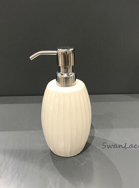 SwanLace优选 复古立体凹凸竖纹乳液瓶漱口杯牙刷架皂托马桶刷