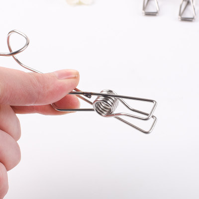 不锈钢线夹毛巾带挂钩的夹子衣架带多功能阳台衣服收纳神器晾衣夹