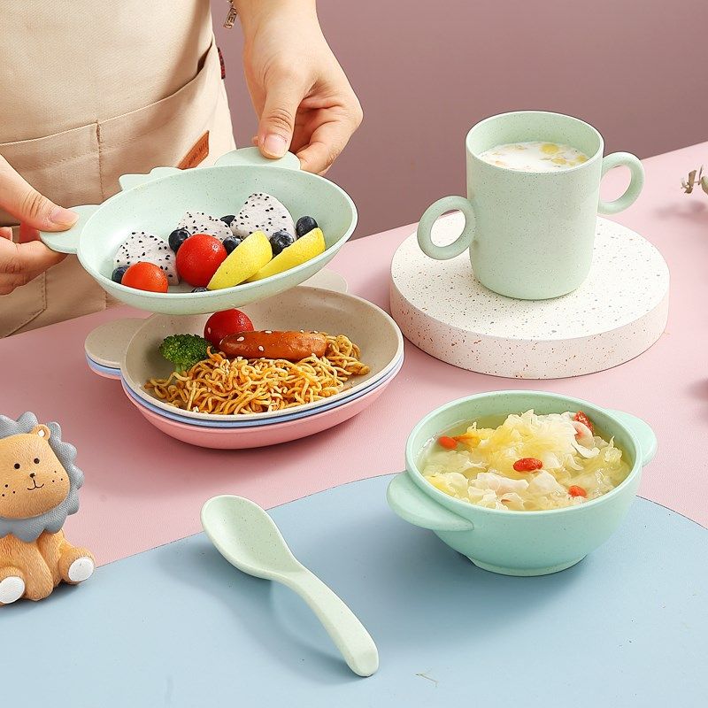可爱儿童餐具套组幼儿园吃饭碗家用宝宝吃饭碗碟餐盘组合副食品碗,纺织面料/辅料/配套,服装加工设备,淘宝优惠券,粉丝福利购,淘宝优惠卷