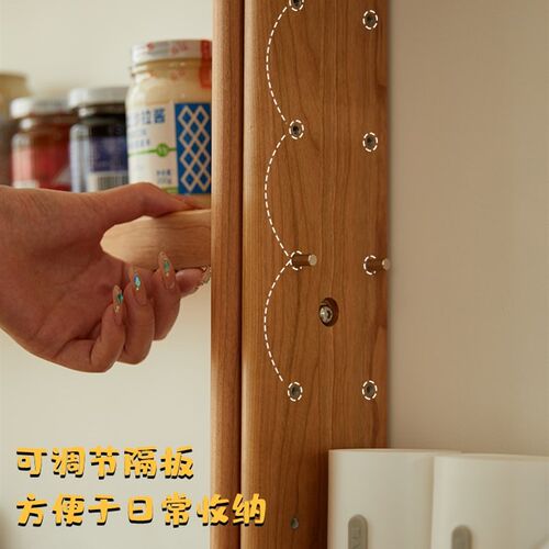 北欧风红橡木门后置物架实木门后薄柜小书架落地多层杂志收纳层架