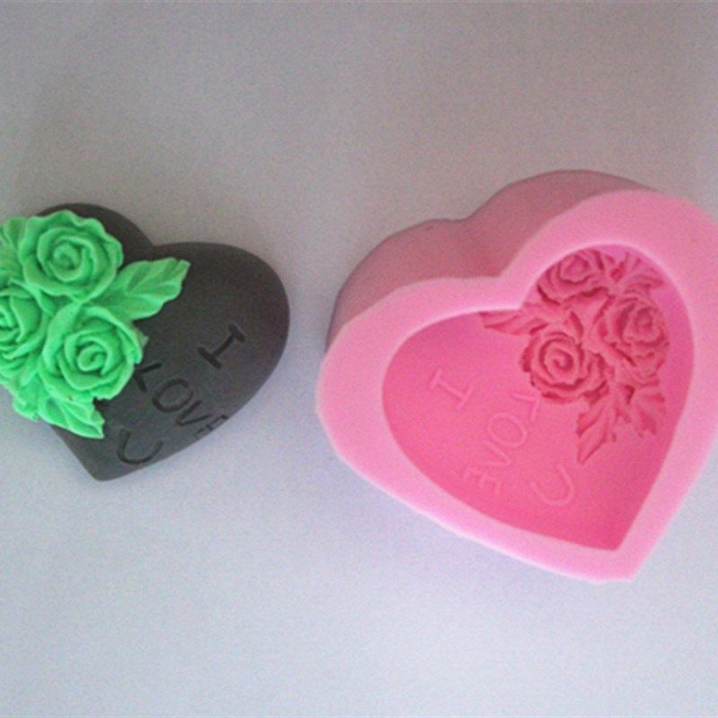 AS044肥皂模具/手工皂模具/蜡烛模/香皂模/硅胶皂模/爱心