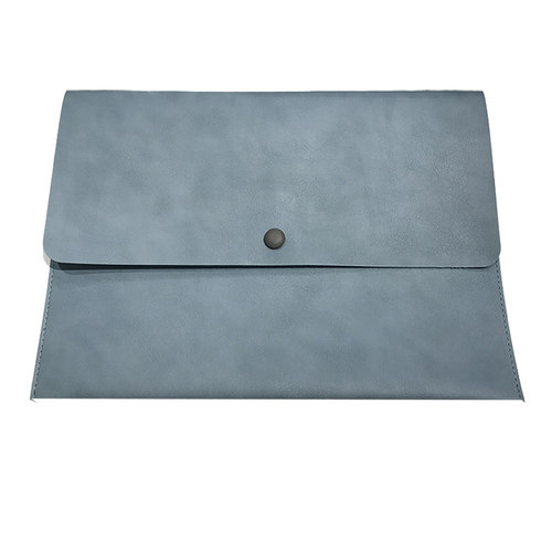 SwanLace精选 云雾蓝仿皮质感文艺按扣信封纸袋造型文件袋收纳袋