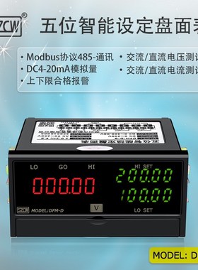 创鸿仪表 dDFM-D 五位智能设定盘面表 电压表/电流表 通讯/模拟量