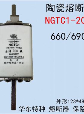 包邮华东陶瓷快速熔断器NGTC1-200A断电跳闸高分断保险管芯子RS32