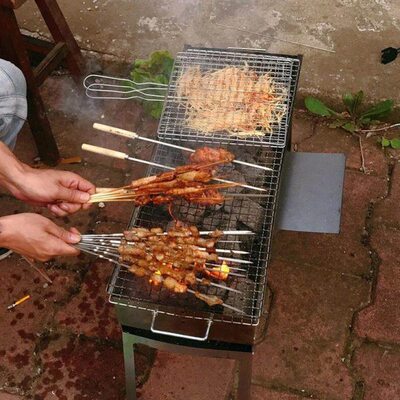 烧烤炉烧烤架子用户外木炭烤肉折叠全套烧炭大小号野外工具
