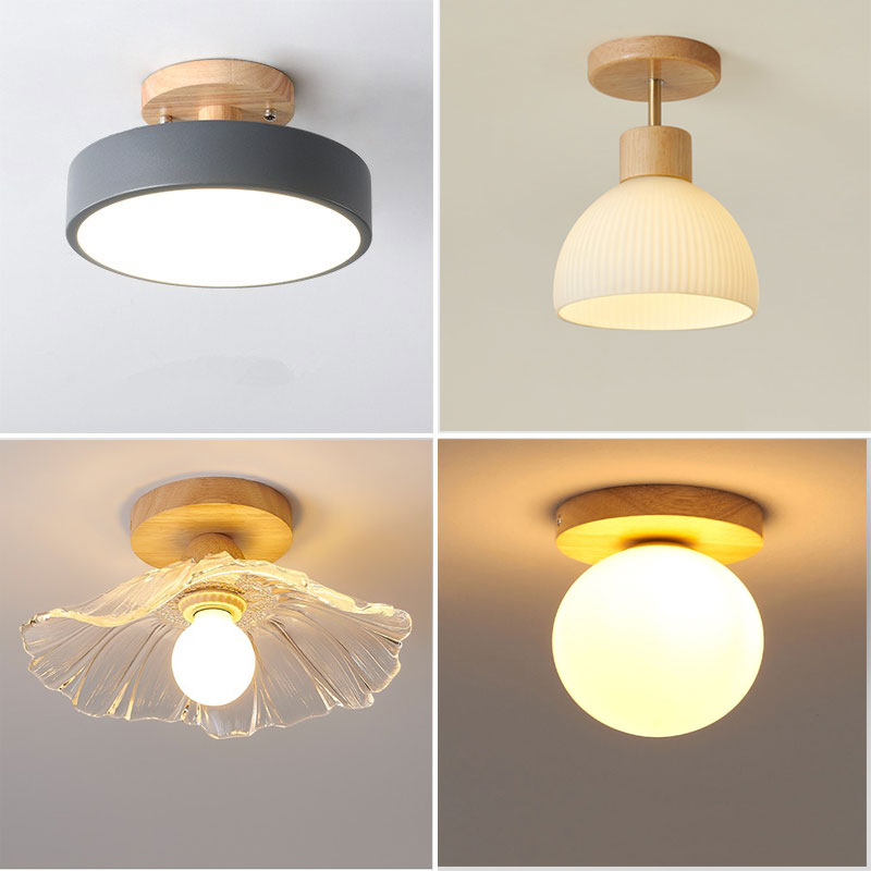 过道灯走廊灯北欧原木风玄关吸顶灯B2022年新款简约创意入户门厅