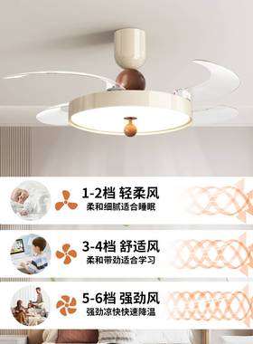 餐厅风扇灯现代简约卧室节能静音电扇灯2026新款护眼吸顶扇灯412L