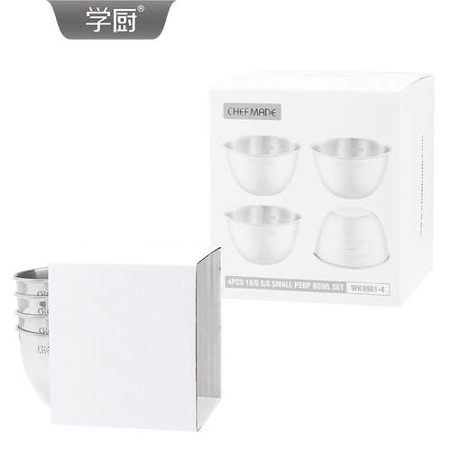 4学30沙不锈WK9961-4钢碗带厨刻度备菜烘焙碗家用料理碗水果拉碗