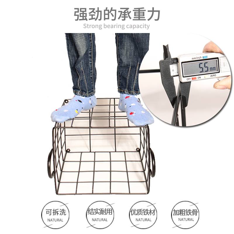 简约铁艺脏衣篓脏衣服收纳筐收纳桶脏衣桶脏衣服收纳桶衣服收纳篮